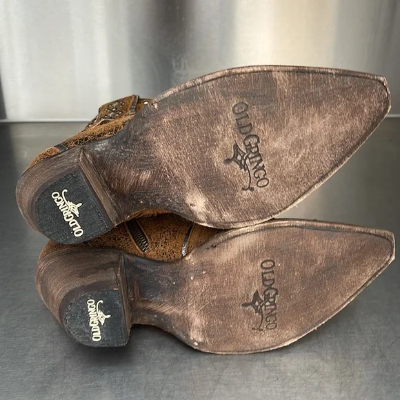 Old Gringo “Ilona short boots” in studded rust leather. New in box. - Picture 8 of 10